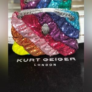 KURT GEIGER LONDON Kensington Mini Sequin Ruffles Crossbody